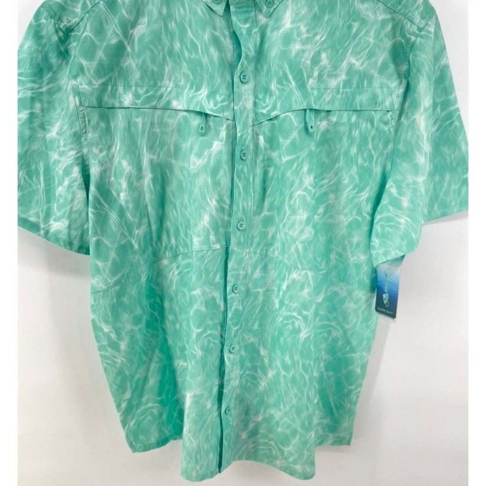 Silver Bait Shirt Mens Size L Fishing Vented Hiking Zip Pockets Mesh‎ UPF 50+ - Picture 5 of 13